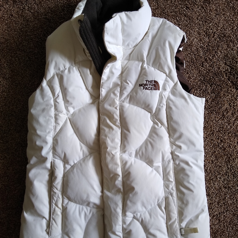 MAKE OFFER North Face 600 down vest off white